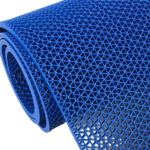 PVC Perforated Anti Slip Carpet - Blue - 1.2 Meters Width