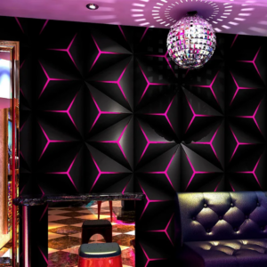 Wallpaper - 3D Pink Triangle - 0.53 by 10 meters