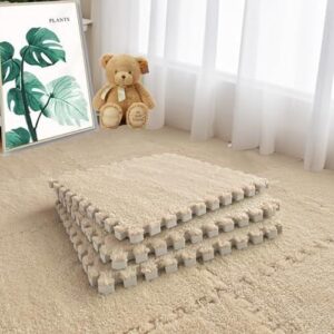 Interlocking Foam Mats - Beige - 30 by 30 cm