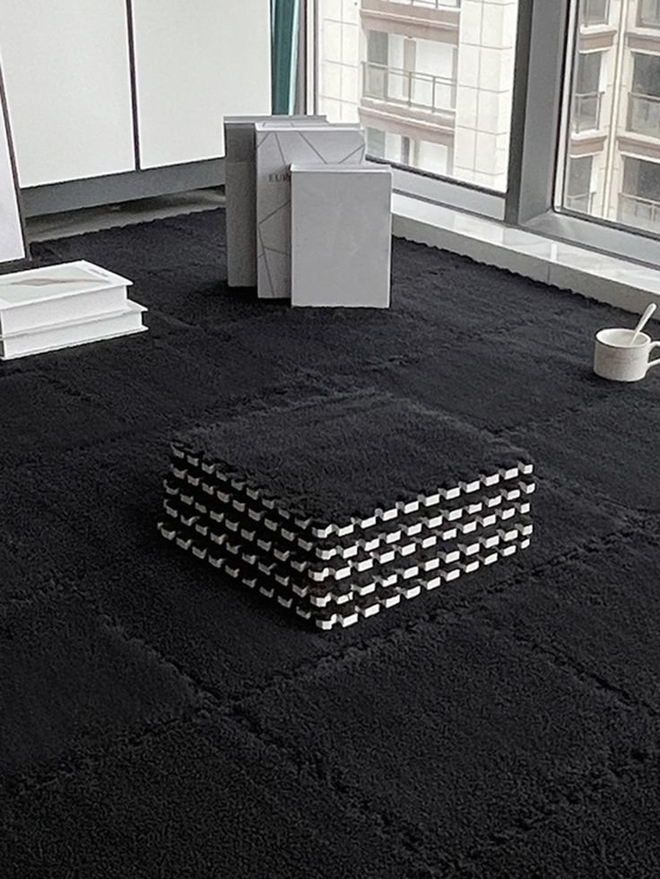 Interlocking Foam Mats - Black - 30 by 30 cm