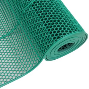 PVC Plastic Anti Slip Drainage Mat - Green - 1.2m wide