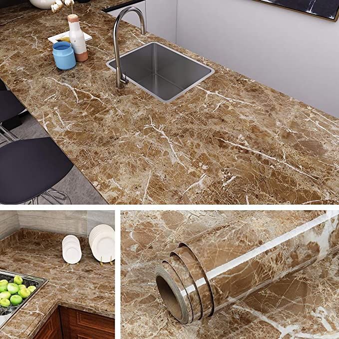 Contact Paper Marble Brown - 0.6m*10m - Image 4