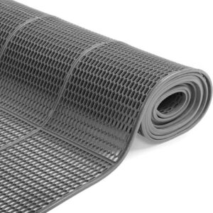 PVC Anti Slip Perforated Mat Grey - 1.2m wide