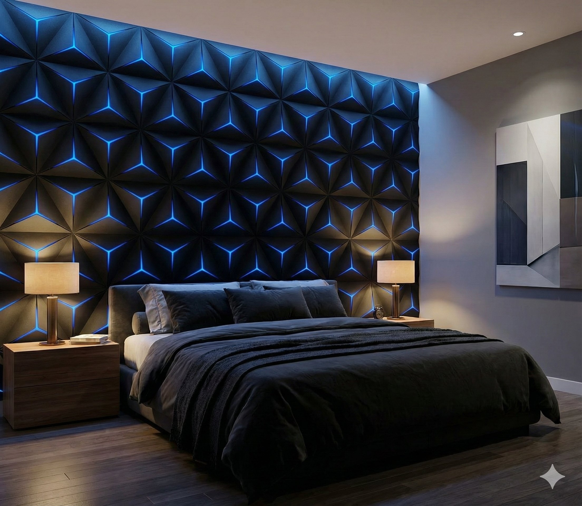 Wallpaper - 3D Triangle Pattern - 0.53 by 10 Meters - Image 3