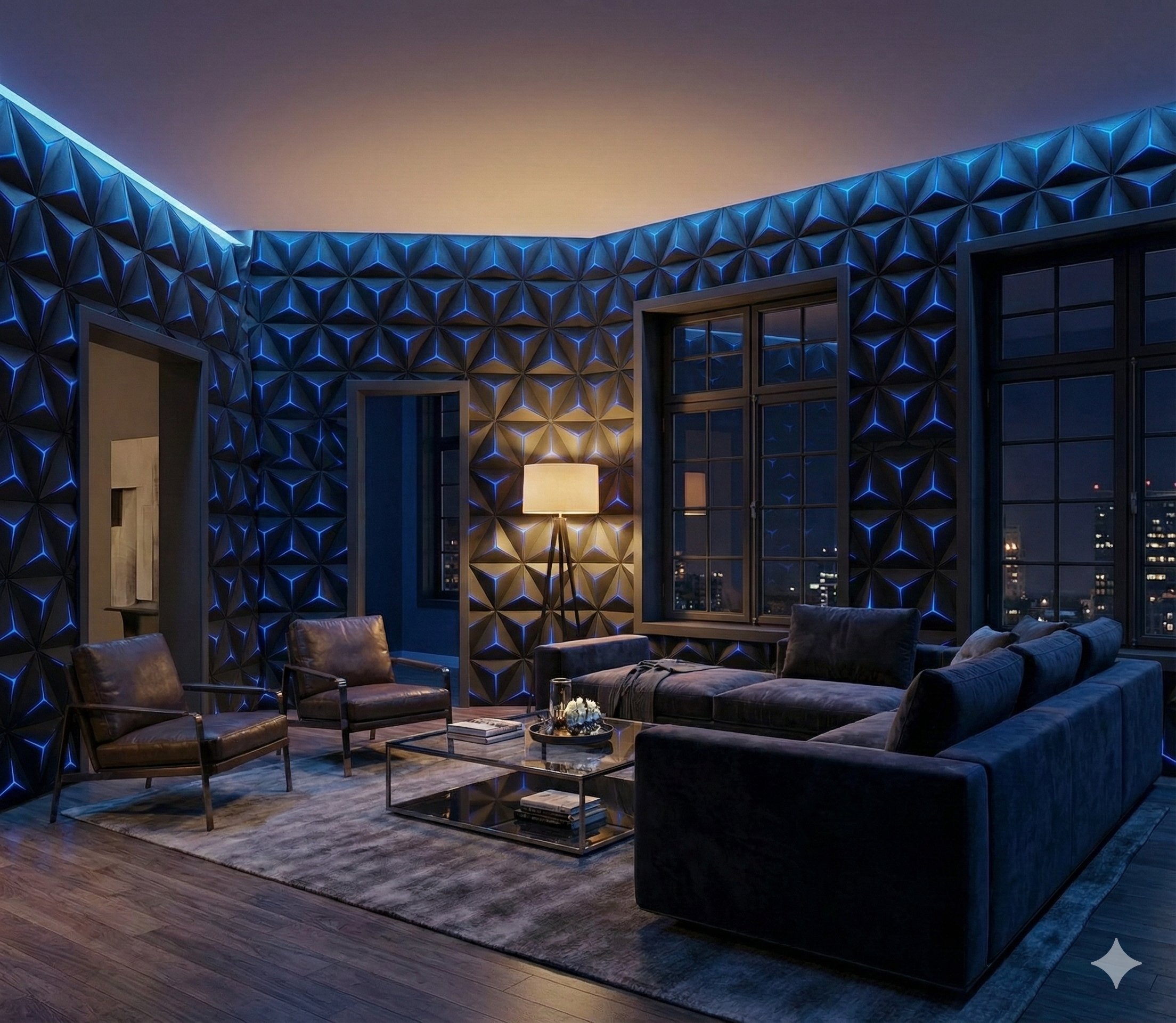 Wallpaper - 3D Triangle Pattern - 0.53 by 10 Meters - Image 4