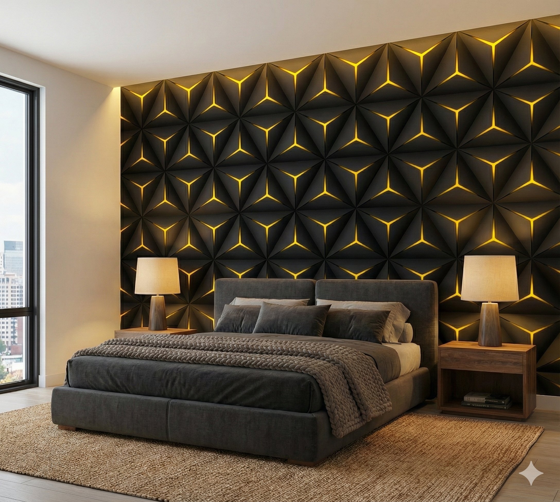 Wallpaper - Modern 3D Triangle - 0.53m by 10m - Image 3