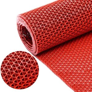 PVC Perforated Anti Slip Carpet - red