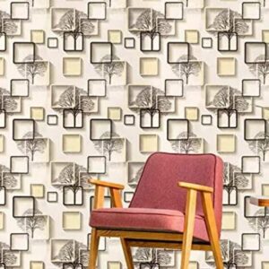 Self Adhesive Wallpaper - Floral Beige - 0.45 by 10 Meters