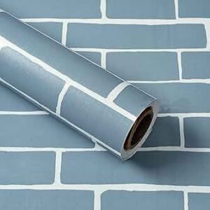 Self Adhesive Wallpaper - Blue Brick - 0.45 by 10 meters