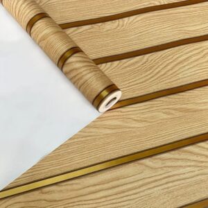 Self Adhesive Wallpaper - Wood Yellow - 0.45 by 10 Meters