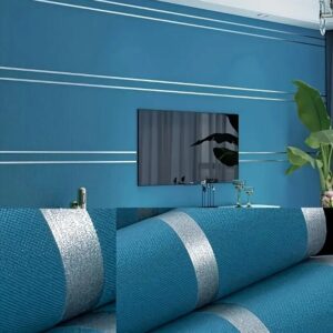Wallpaper - Velvet Striped Lines - 0.53 by 10 Meters